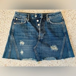 Free people denim mini skirt size 27